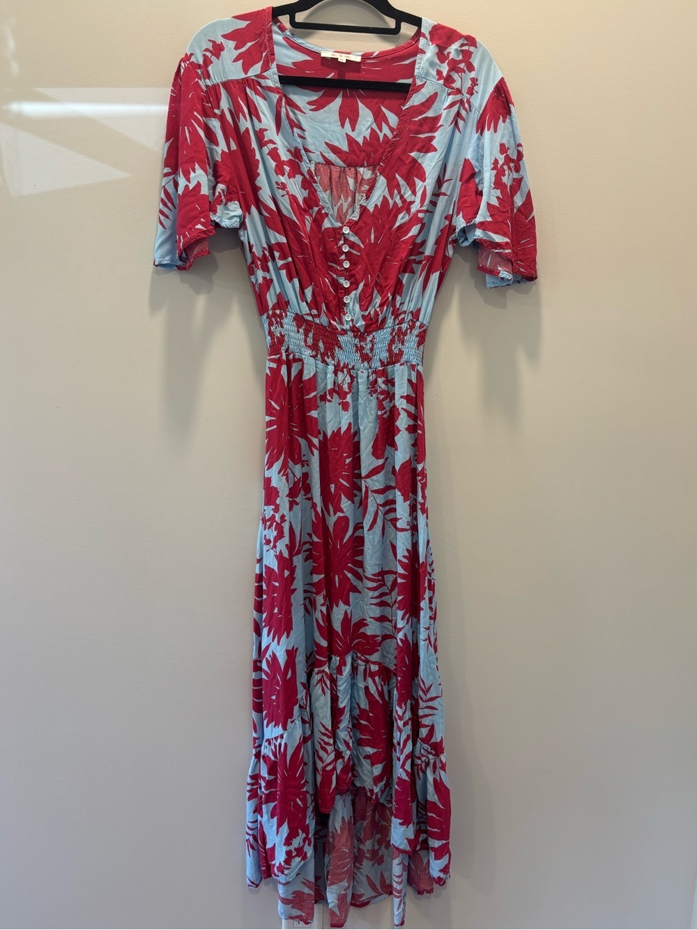 Abel The Label Tiered Midi Dress Boho Cottagecore Summer Dress
